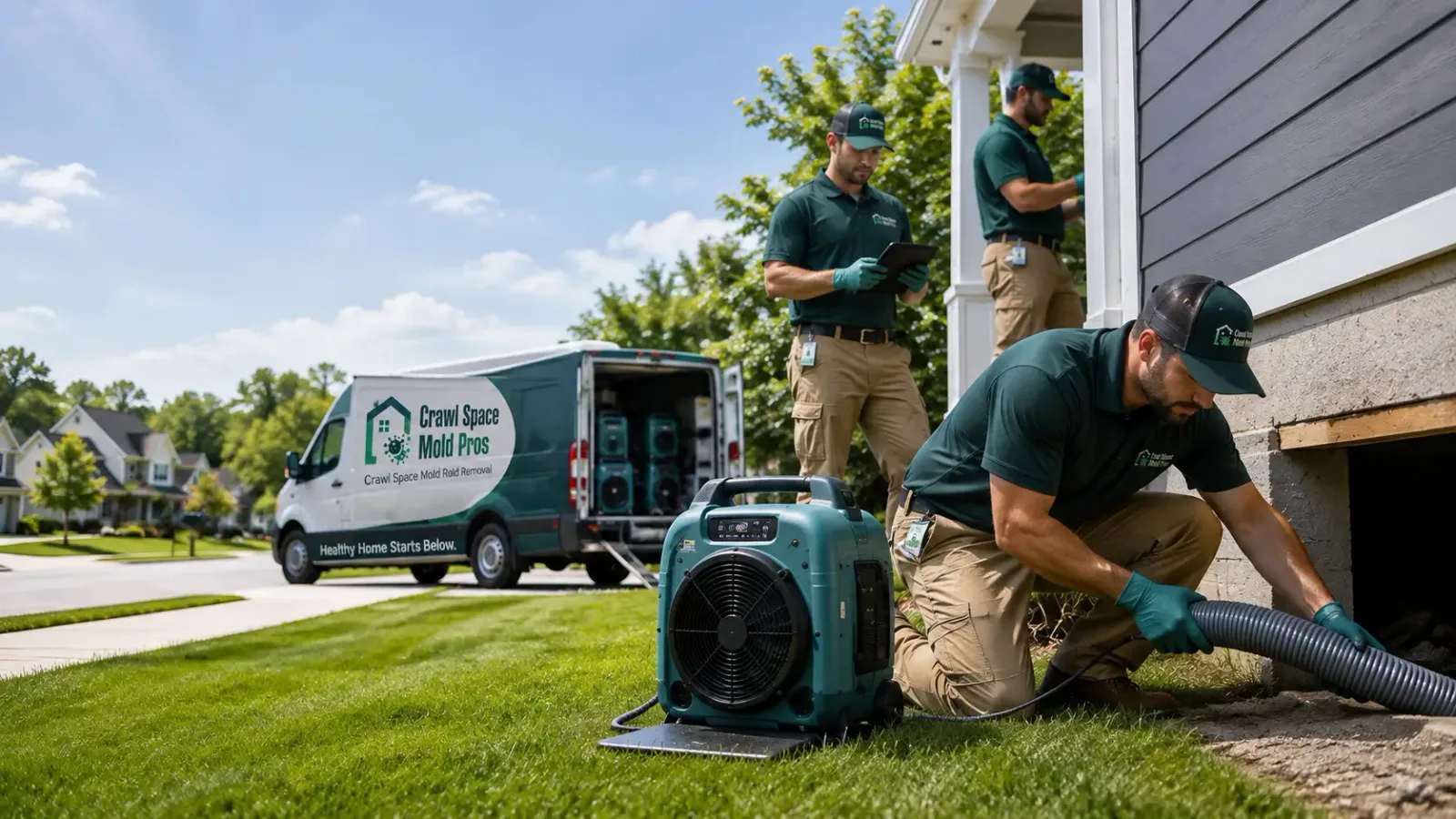 Crawl Space Mold Removal in Woosung, IL